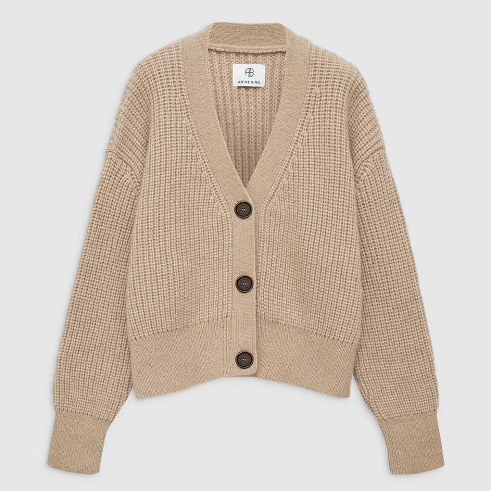 BNWT Anine Bing MAXWELL CARDIGAN in Camel SIZE XS